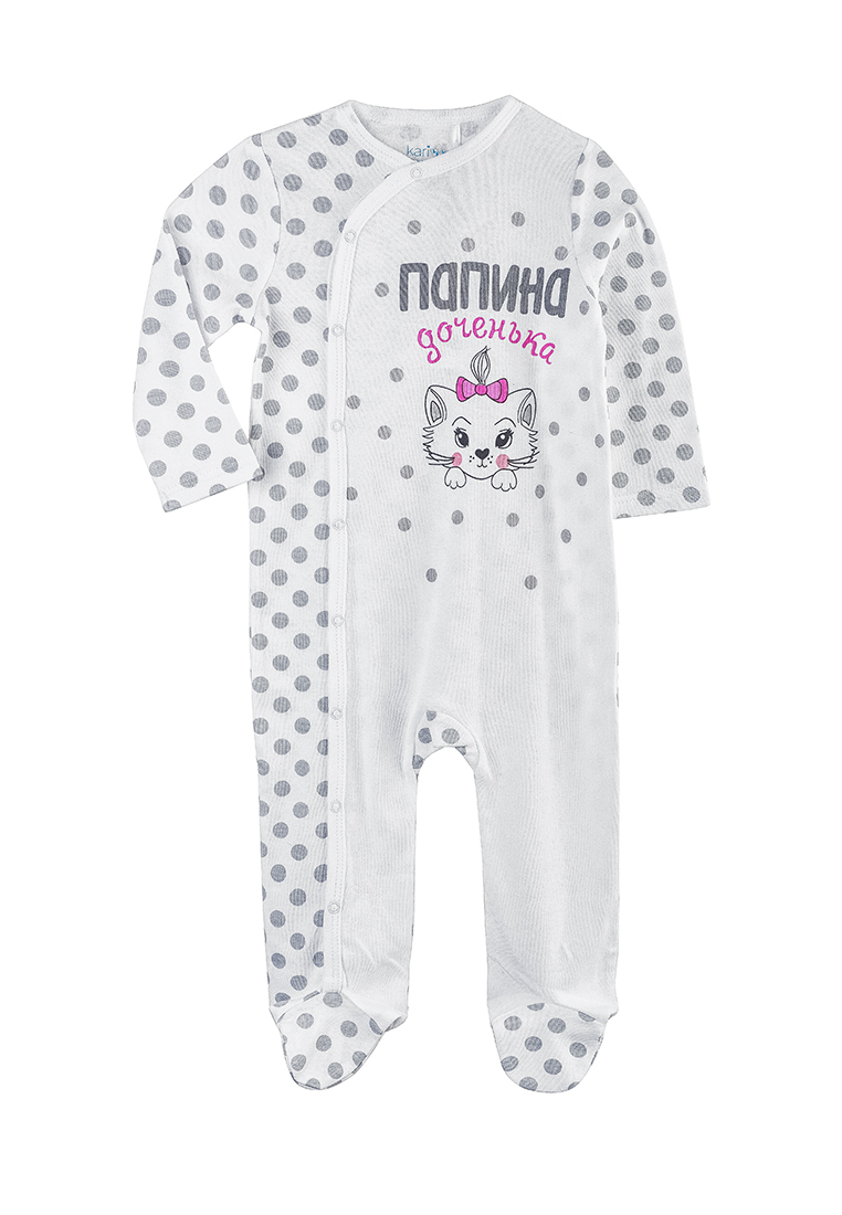 фото Комбинезон детский повседневный kari baby aw21b077 белый р.62