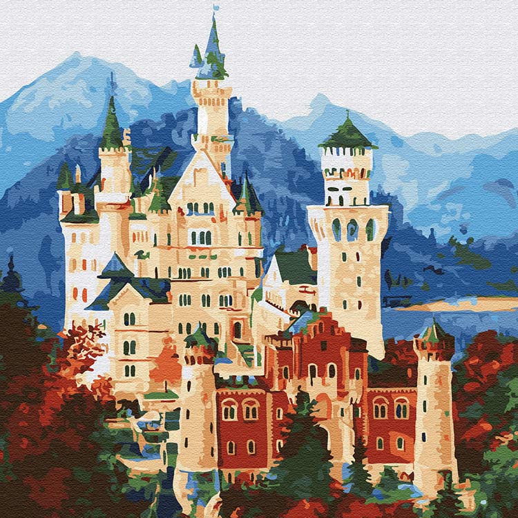 

Картина по номерам Molly Средневековый замок, 30x30, Средневековый замок