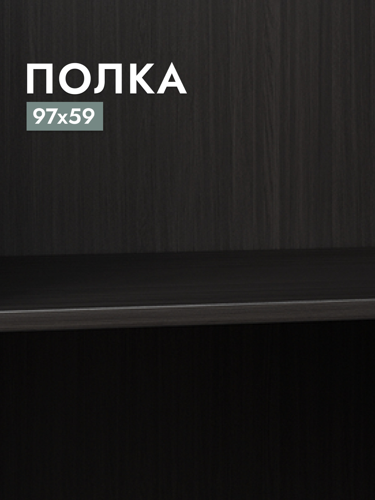 Полка для шкафа Шведский стандарт Макс, 100х58 см Дуб Венге 600016277271 черный