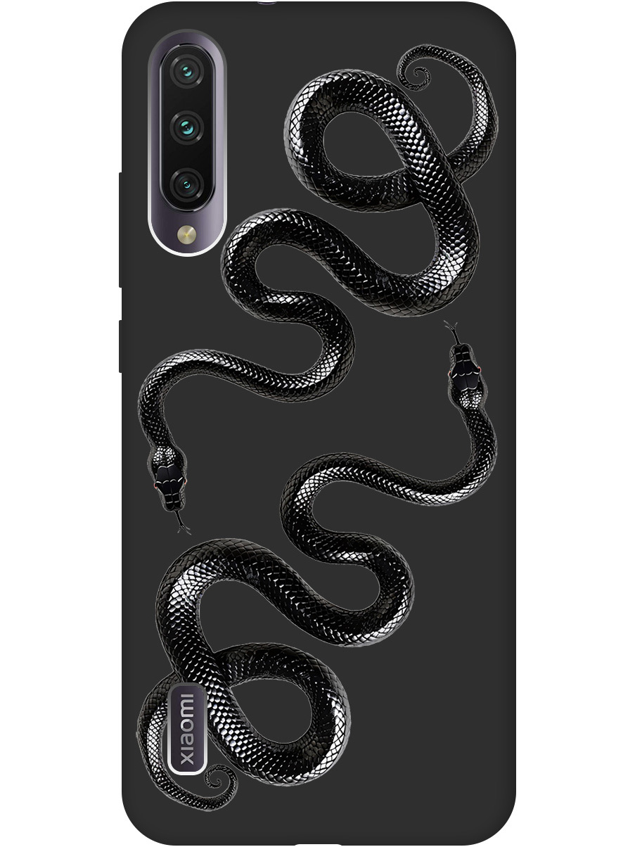

Силиконовый чехол на Xiaomi Mi A3 / CC9e с принтом "Черные мамбы" матовый черный, 721701013