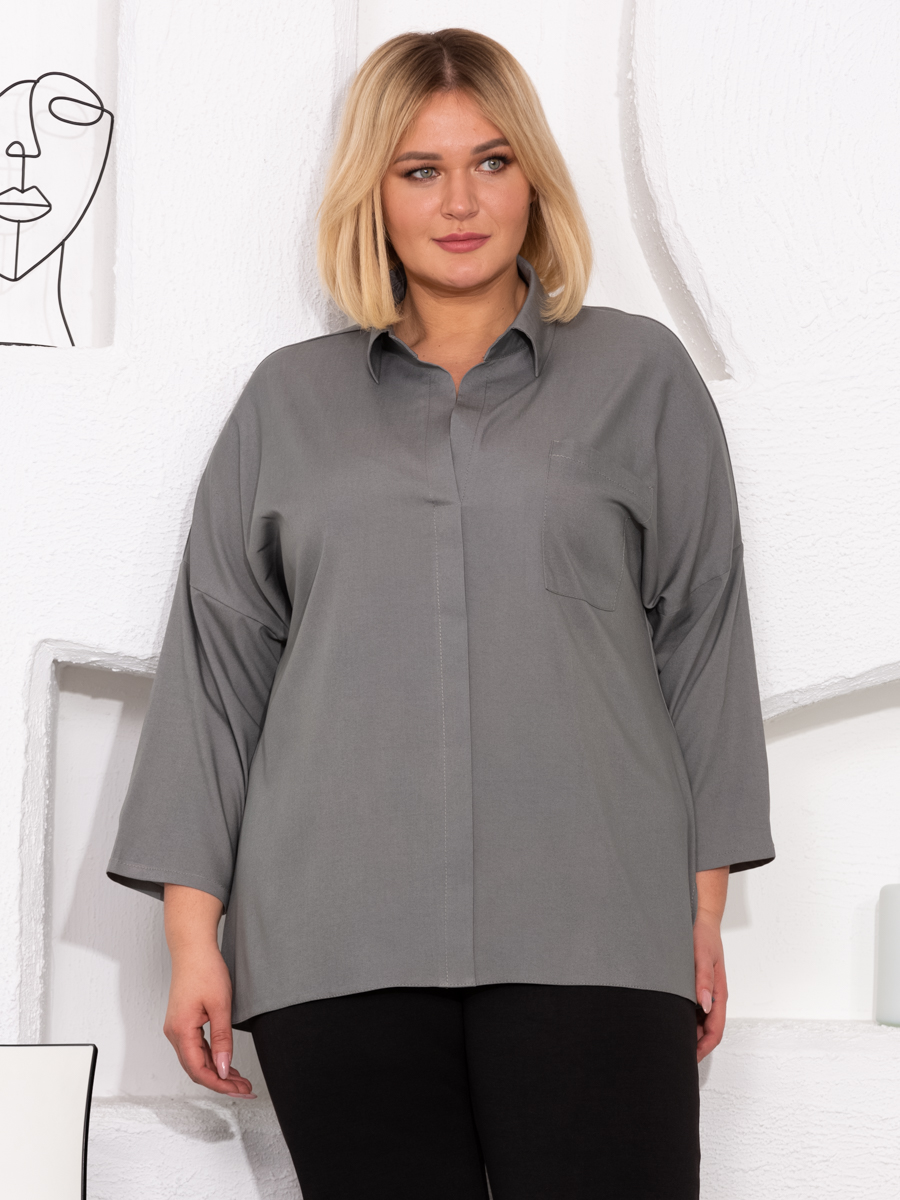 

Рубашка женская Sparada Бейз серая 58-60 RU, Бейз