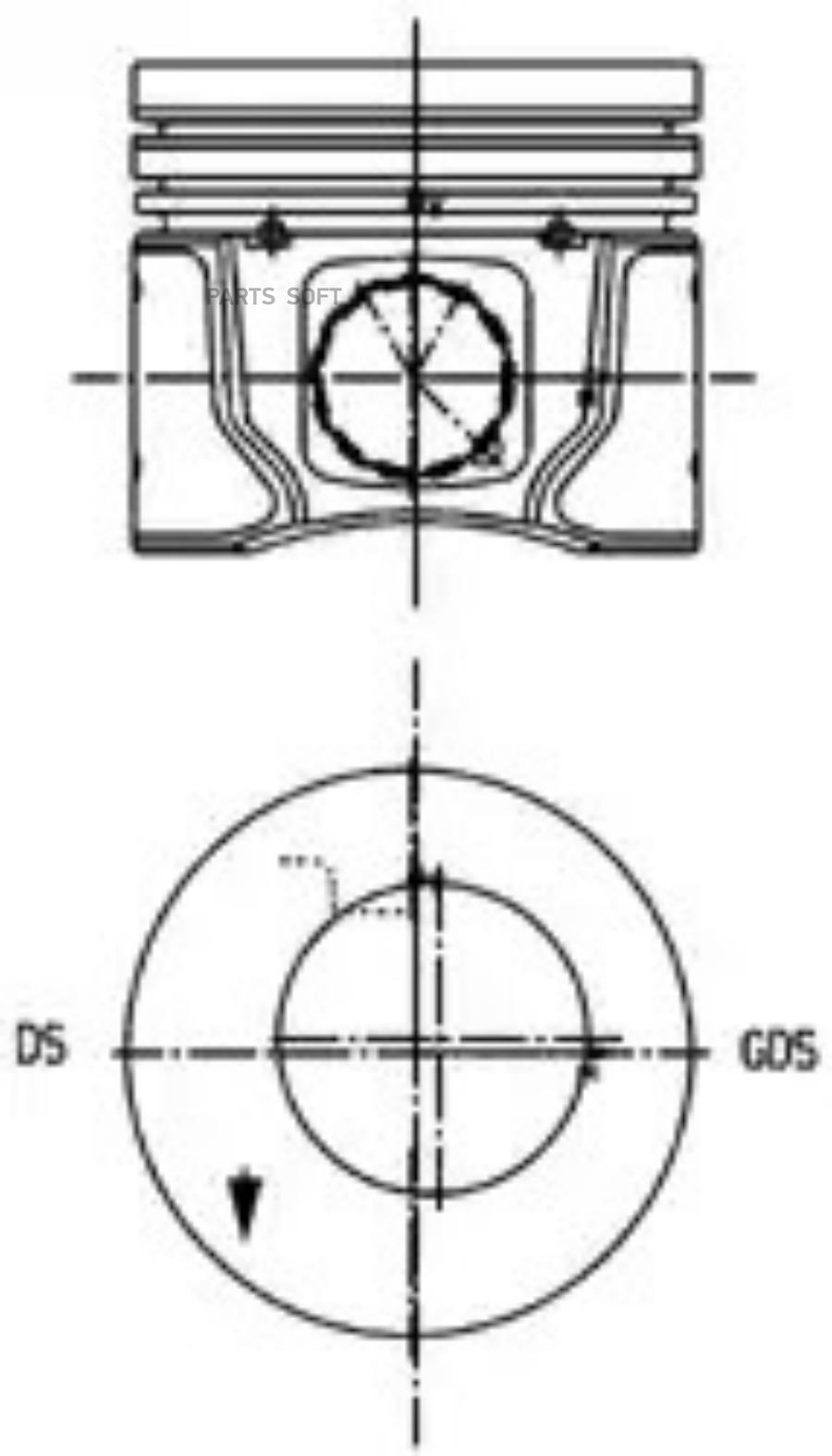 

Поршень dm.82.50x2.5x2.0x3.0 STD Цена за 1 шт.