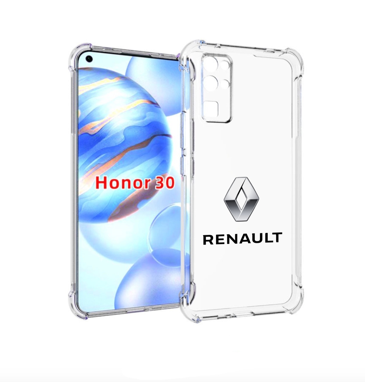 

Чехол бампер MyPads рено-4 мужской для Honor 30 (BMH-AN10) проти, Прозрачный, Tocco