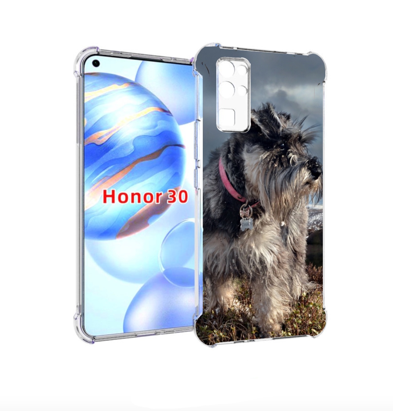 

Чехол бампер MyPads ризеншнауцер 2 для Honor 30 (BMH-AN10) проти, Прозрачный, Tocco