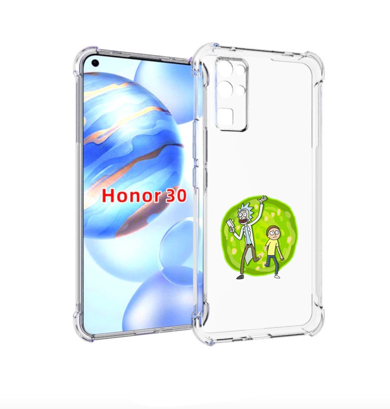 

Чехол бампер MyPads рик-и-морти-в-кружке для Honor 30 (BMH-AN10), Прозрачный, Tocco
