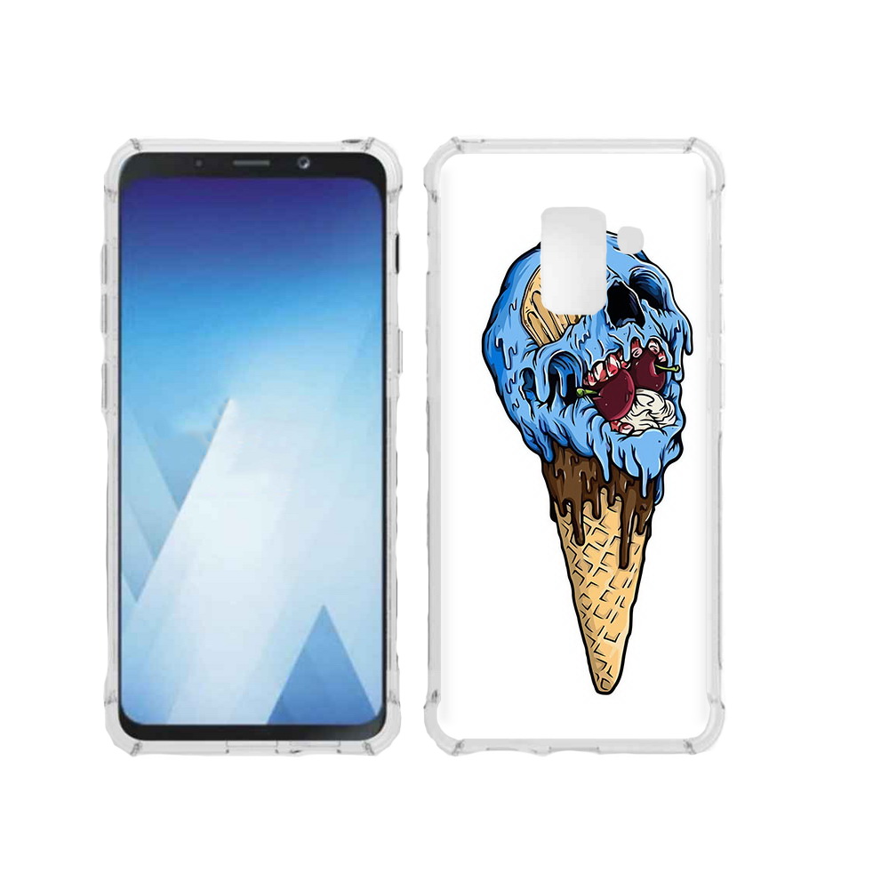 

Чехол MyPads Tocco для Samsung Galaxy A5 (2018) мороженное череп (PT95317.573.484), Прозрачный, Tocco