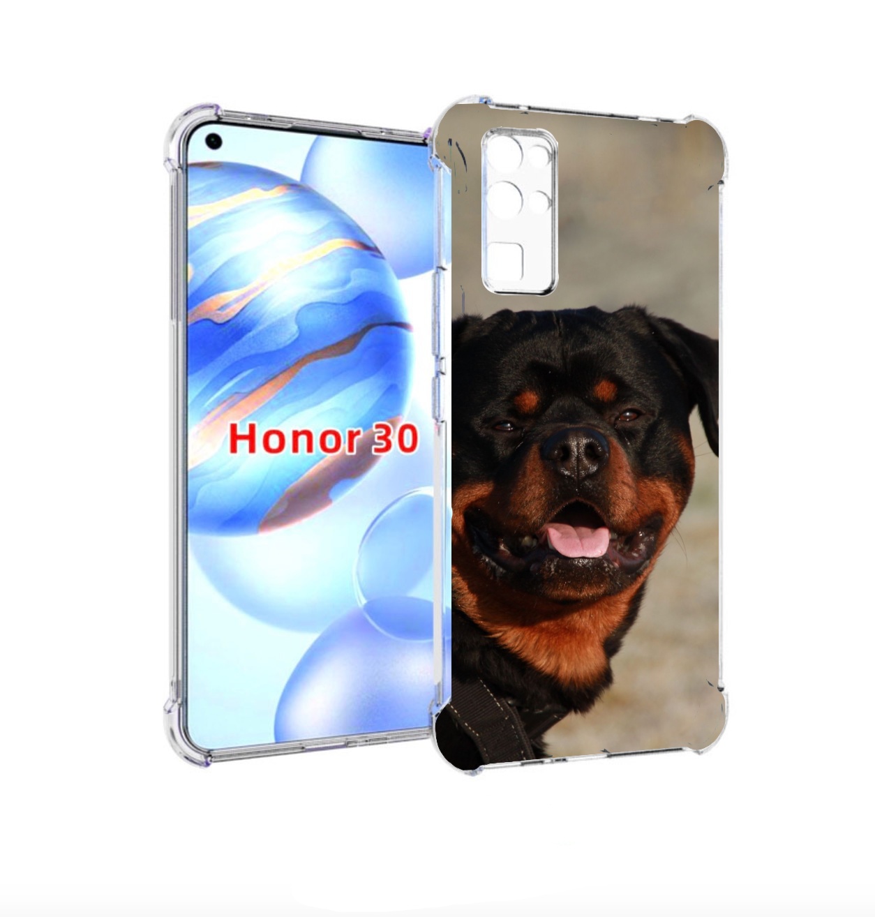 

Чехол бампер MyPads ротвеллер 2 для Honor 30 (BMH-AN10) противоу, Прозрачный, Tocco