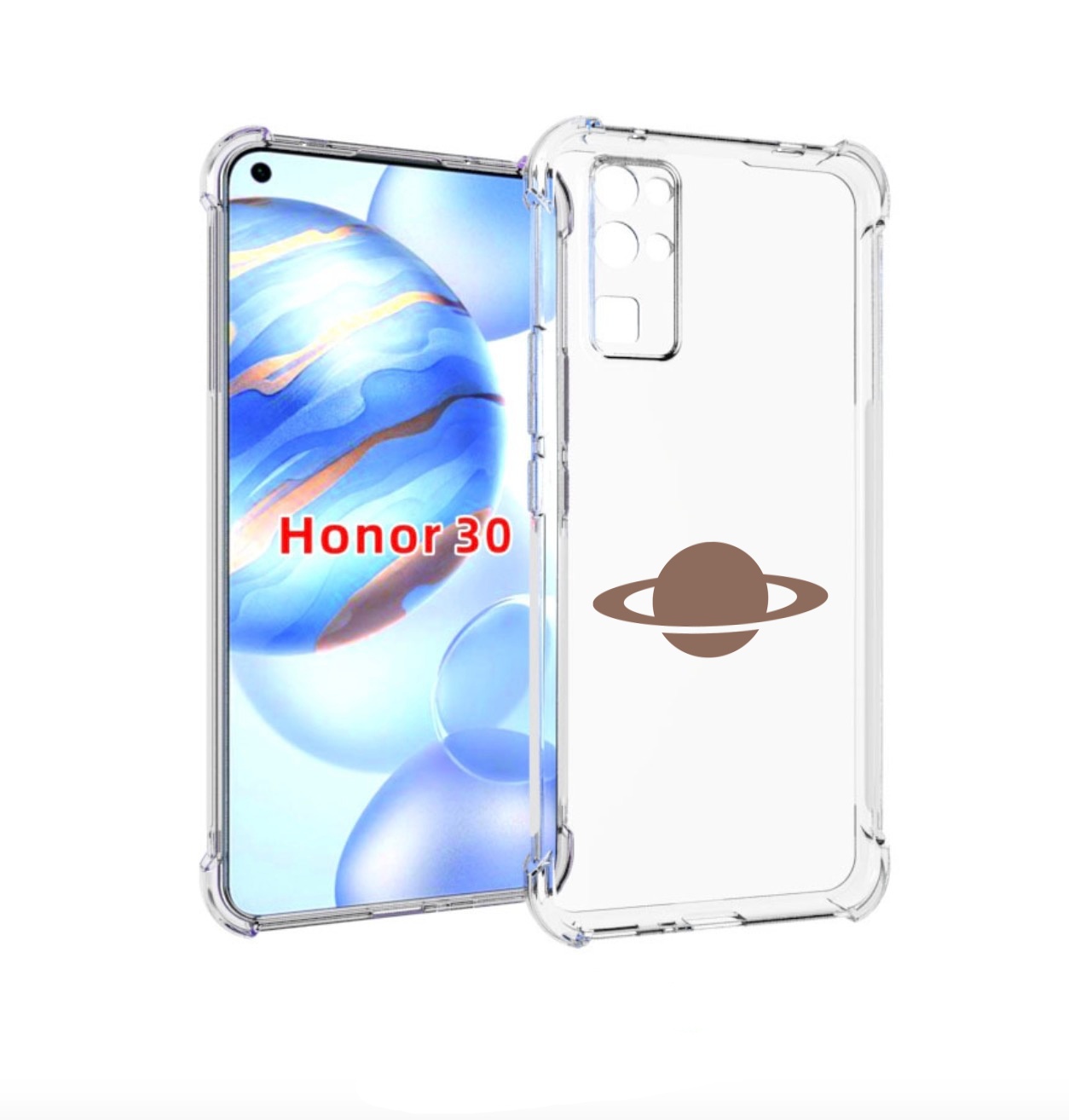 Чехол бампер MyPads сатурн для Honor 30 (BMH-AN10) противоударный