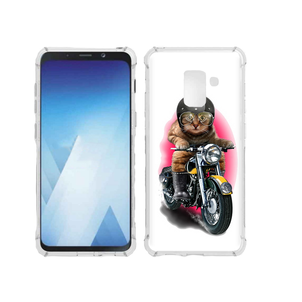 

Чехол MyPads Tocco для Samsung Galaxy A5 (2018) мото-кот (PT95317.573.485), Прозрачный, Tocco