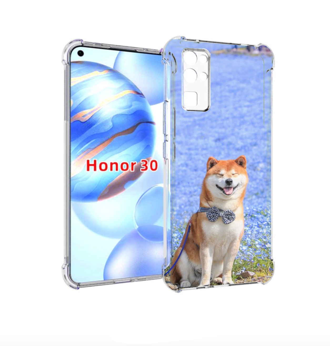 

Чехол бампер MyPads сиба шиба ину 2 для Honor 30 (BMH-AN10) прот, Прозрачный, Tocco