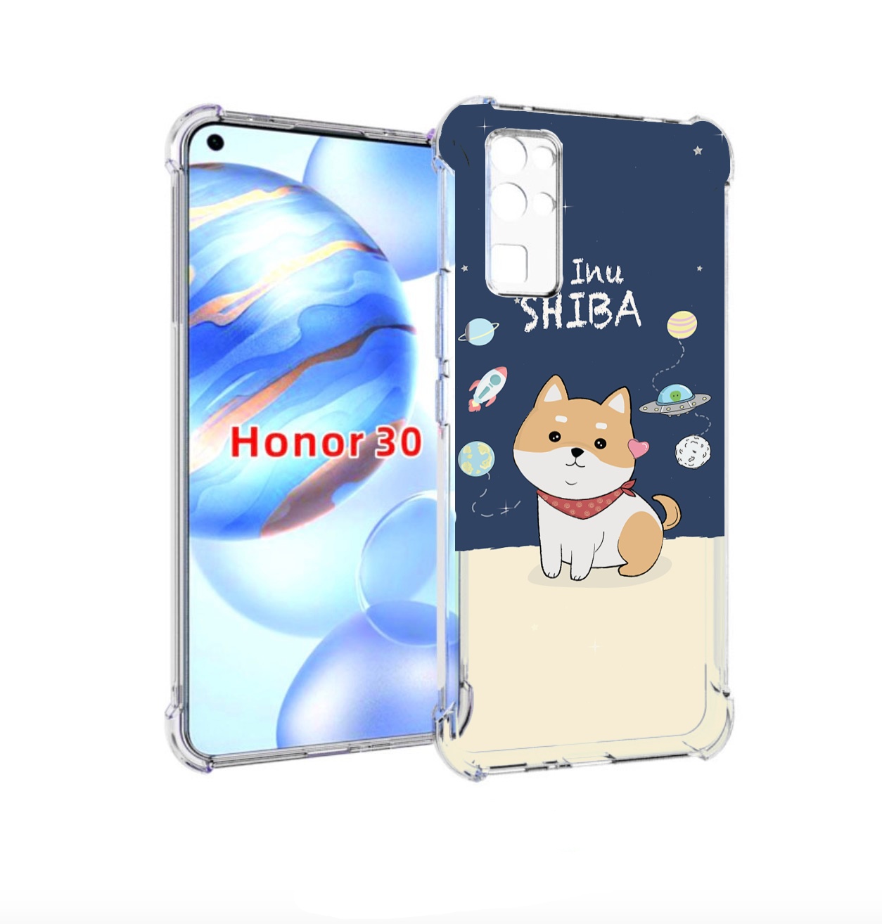 

Чехол бампер MyPads сиба-шиба-ину для Honor 30 (BMH-AN10) против, Прозрачный, Tocco