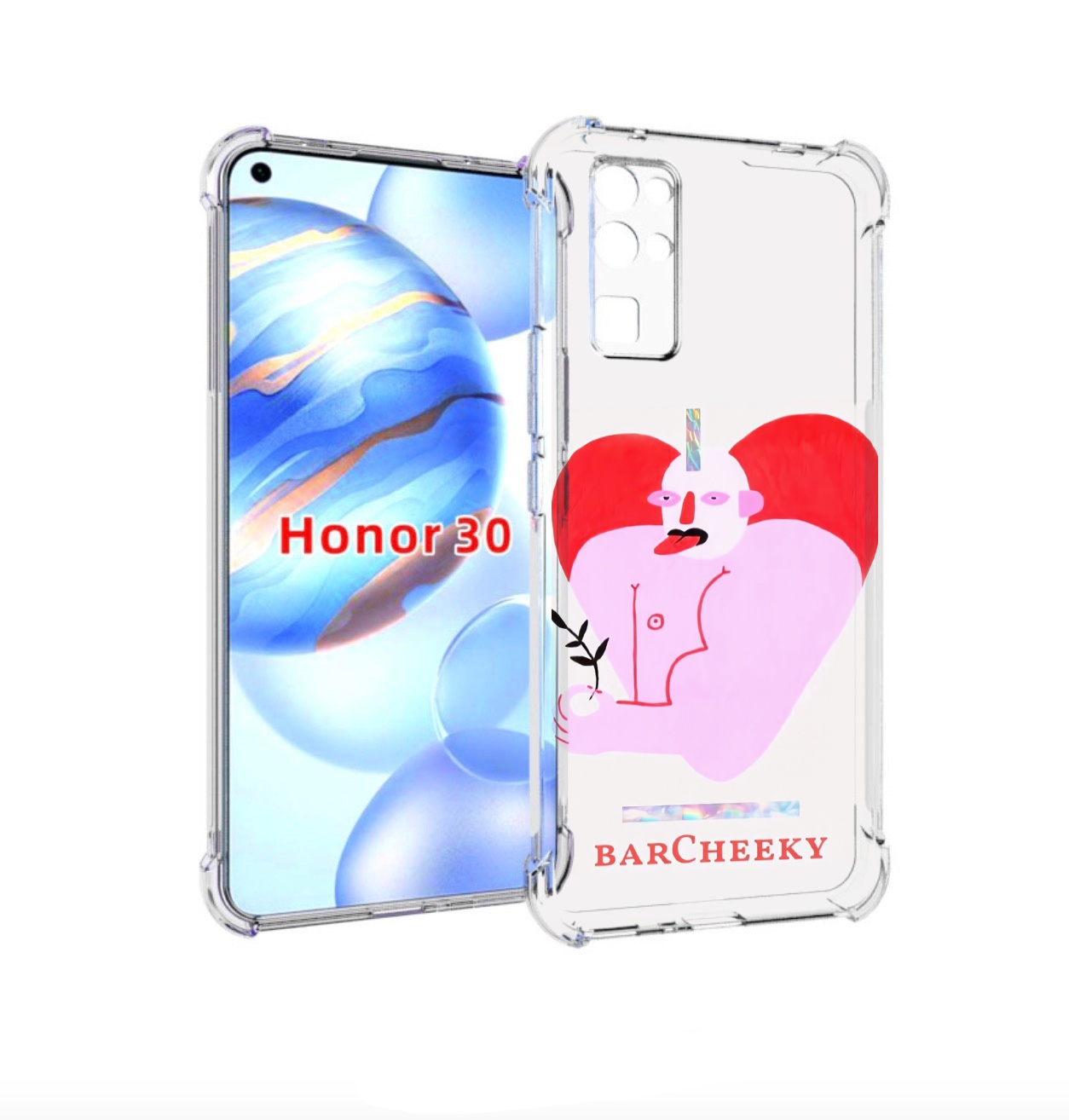 

Чехол бампер MyPads силач в сердце женский для Honor 30 (BMH-AN1, Прозрачный, Tocco
