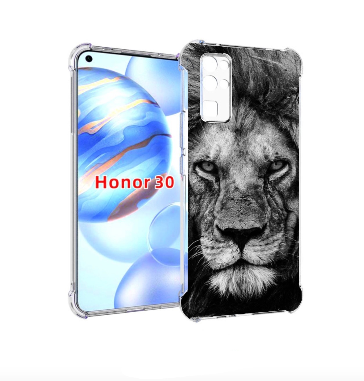 

Чехол бампер MyPads смуглый лев мужской для Honor 30 (BMH-AN10), Прозрачный, Tocco