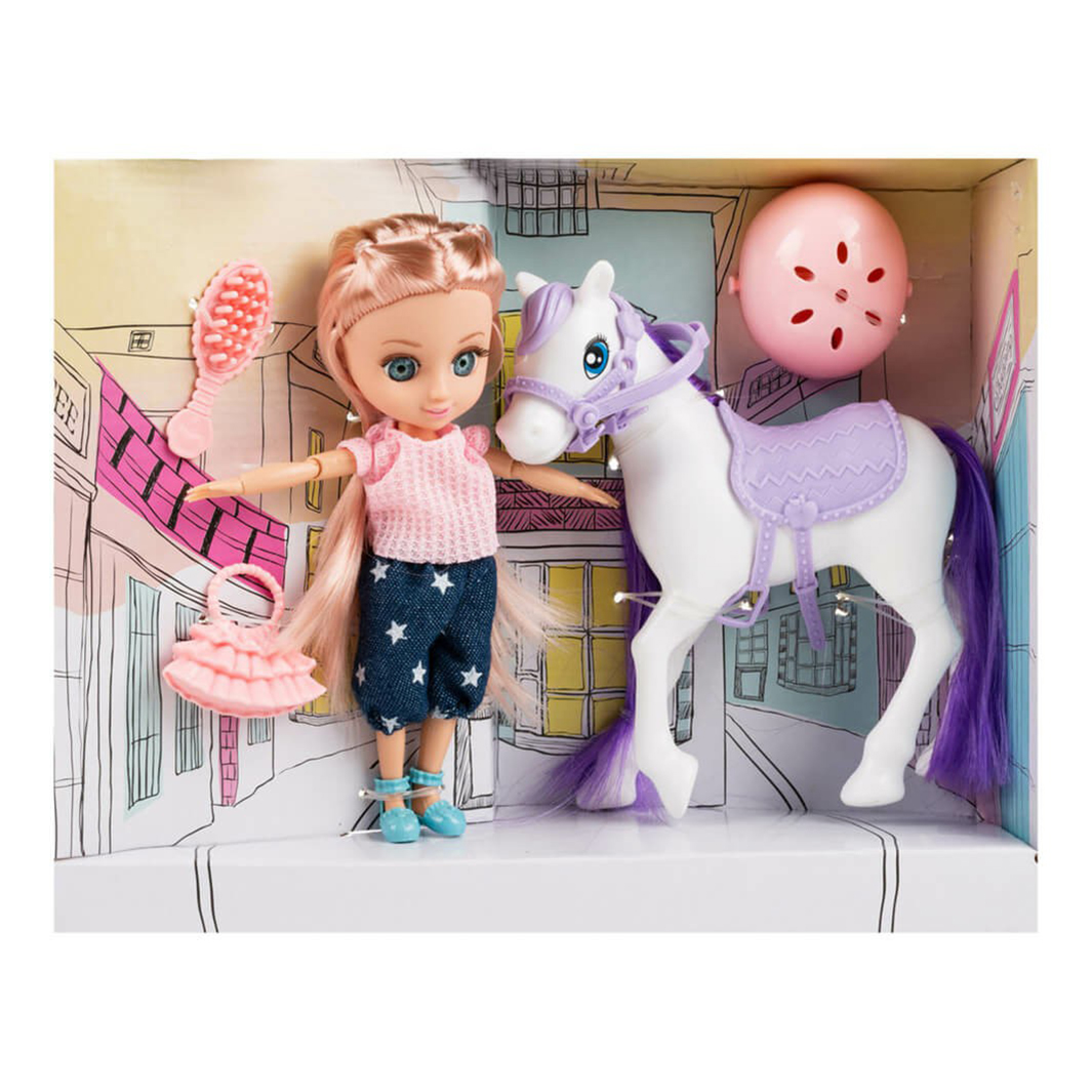 Кукла Qunxing Toys Кукла Мия с лошадью и аксессуарами в ассортименте (дизайн по наличию)
