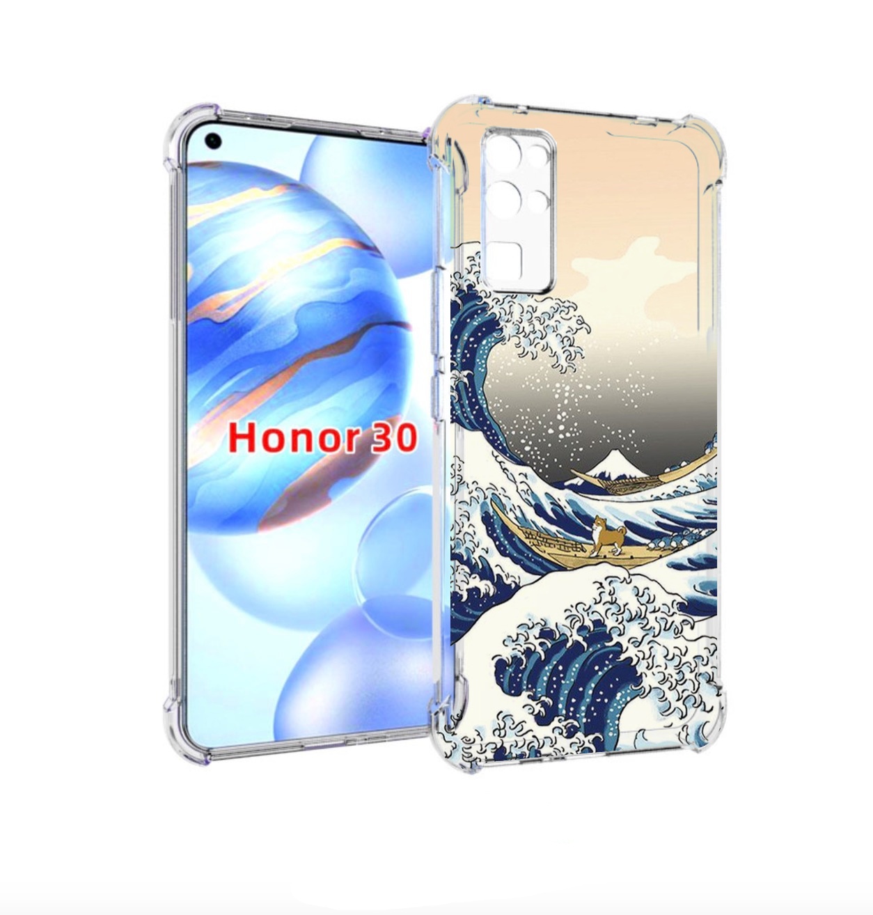 

Чехол бампер MyPads собаки-на-плоту для Honor 30 (BMH-AN10) прот, Прозрачный, Tocco