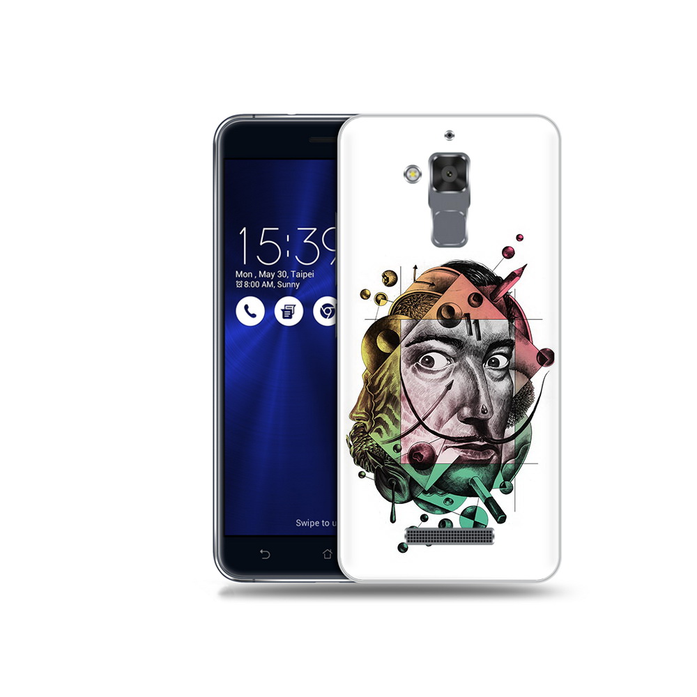 

Чехол MyPads Tocco для Asus ZenFone 3 Max (ZC520TL) разноцветное лицо абстракция, Прозрачный, Tocco