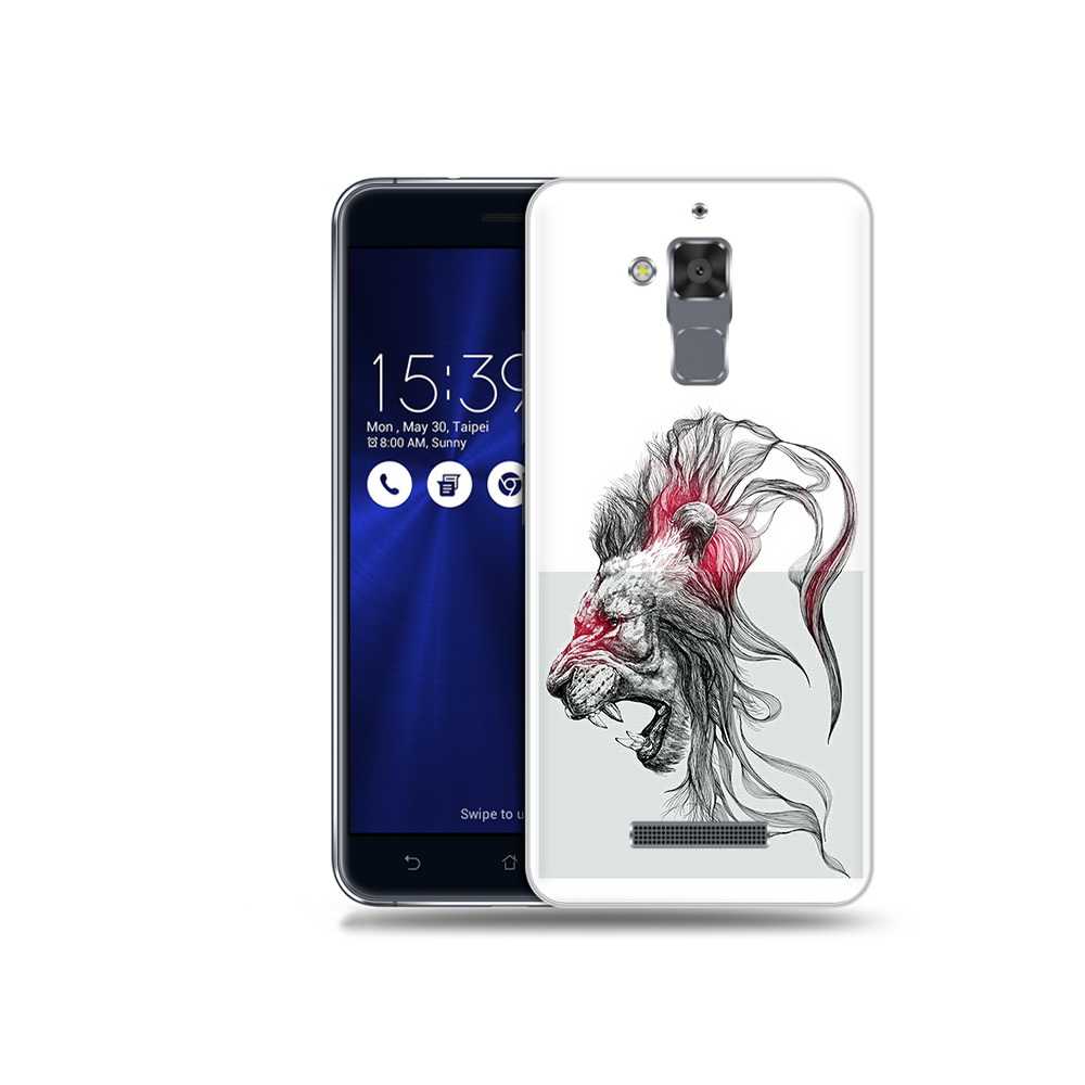 

Чехол MyPads Tocco для Asus ZenFone 3 Max (ZC520TL) разъяренный лев, Прозрачный, Tocco
