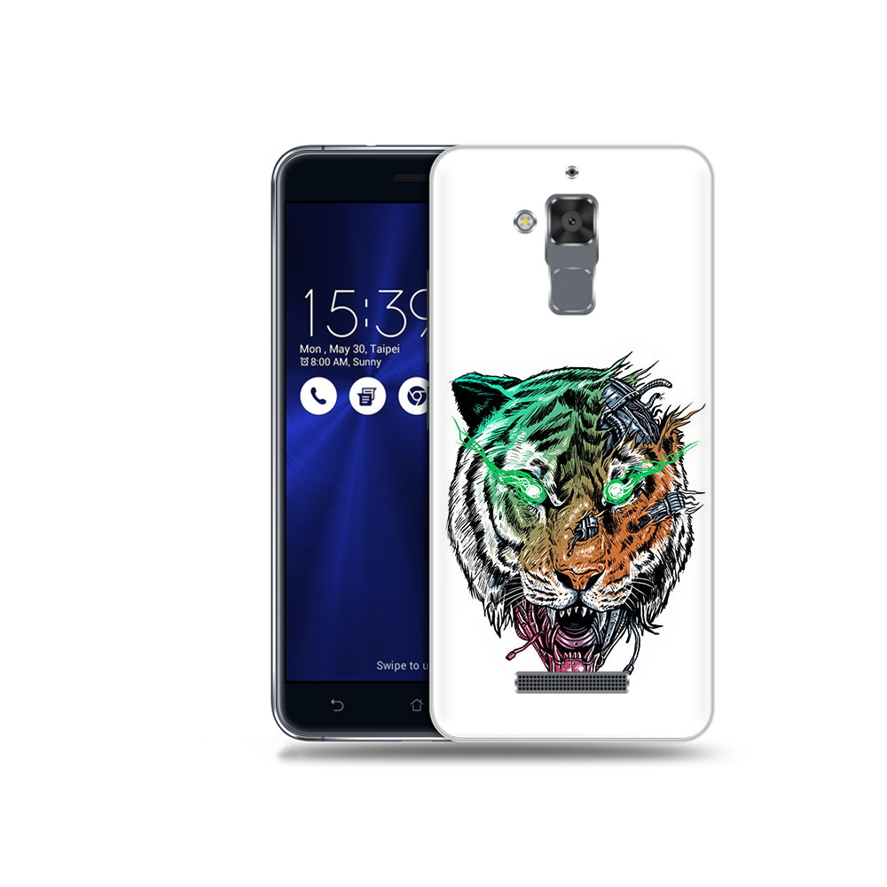 

Чехол MyPads Tocco для Asus ZenFone 3 Max (ZC520TL) робо-тигр, Прозрачный, Tocco