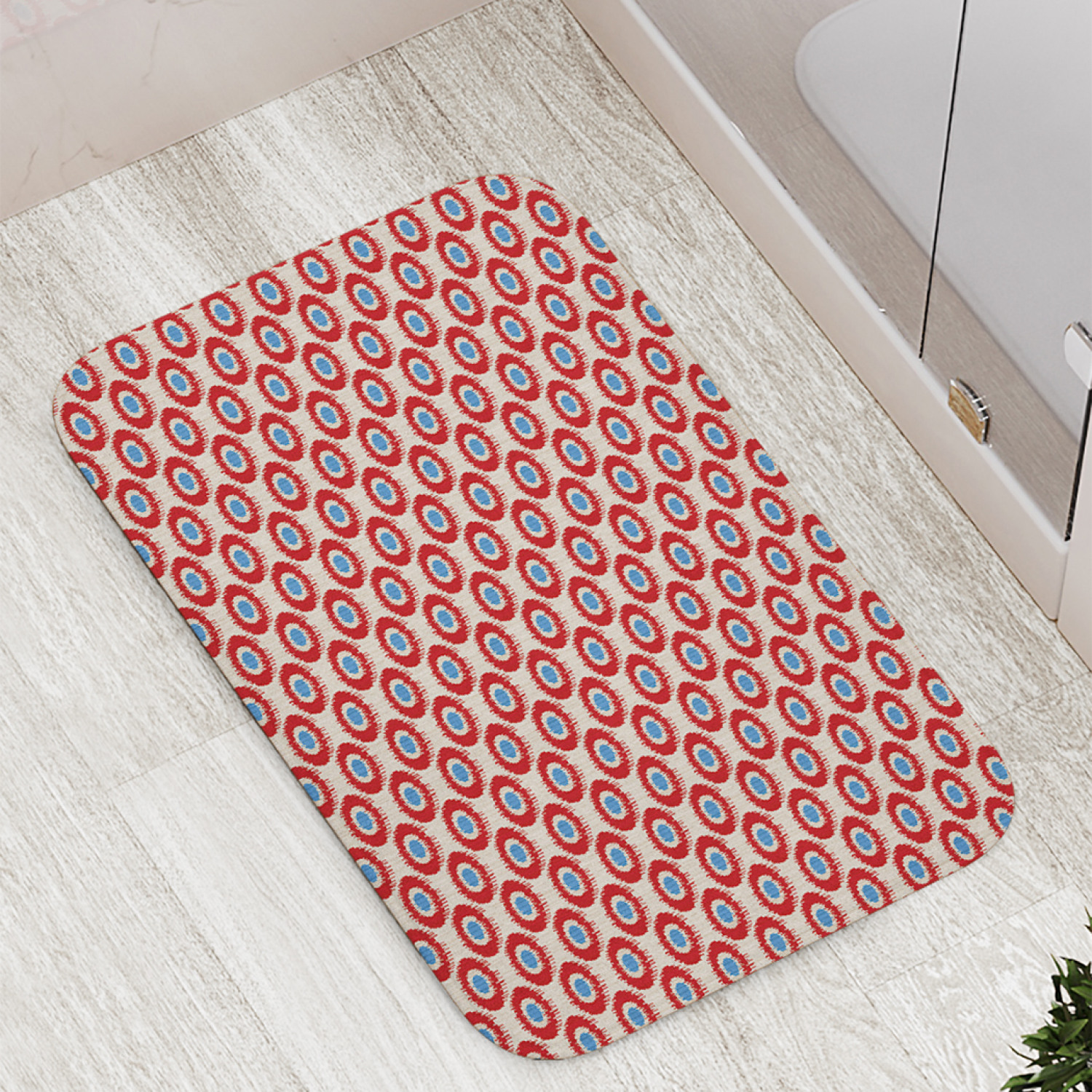 

Коврик противоскользящий JoyArty "Яркий икат" для ванной, сауны, бассейна, 77х52 см, Яркий икат