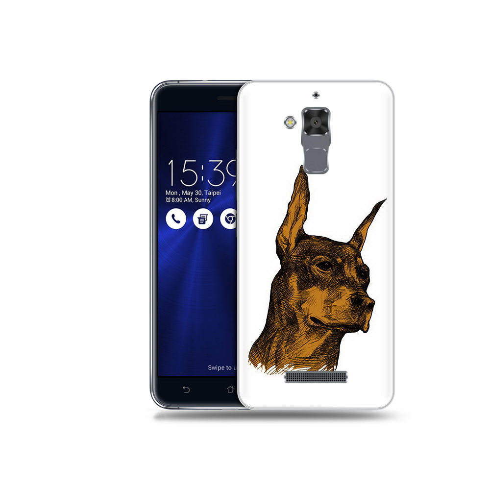 

Чехол MyPads Tocco для Asus ZenFone 3 Max (ZC520TL) скетч доберман, Прозрачный, Tocco