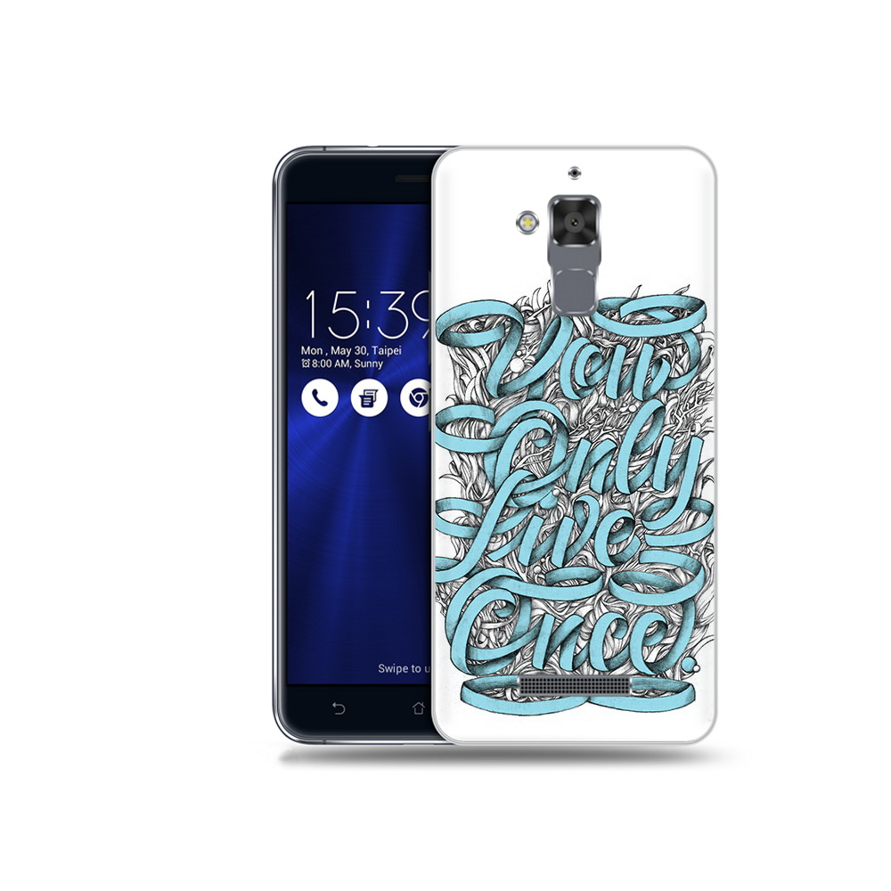 

Чехол MyPads Tocco для Asus ZenFone 3 Max (ZC520TL) слова из ленты абстракция, Прозрачный, Tocco