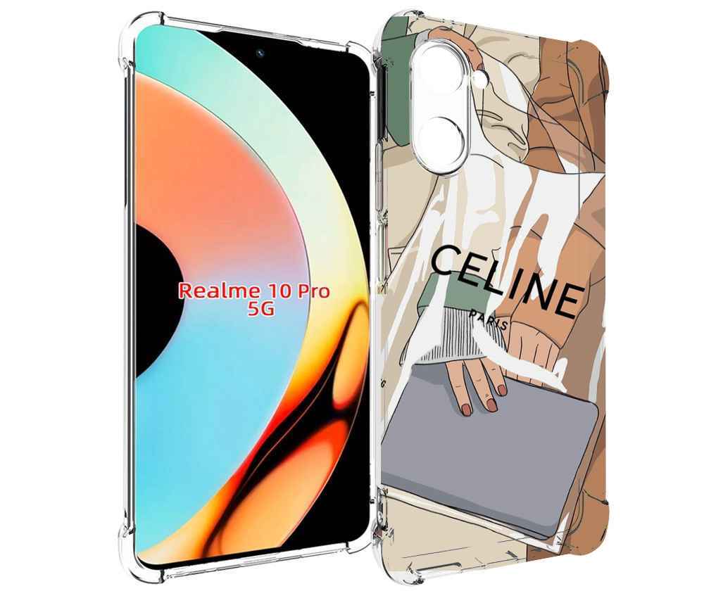 

Чехол бампер MyPads пакет-келин-париж женский для Realme 10 Pro ..., Прозрачный, Tocco