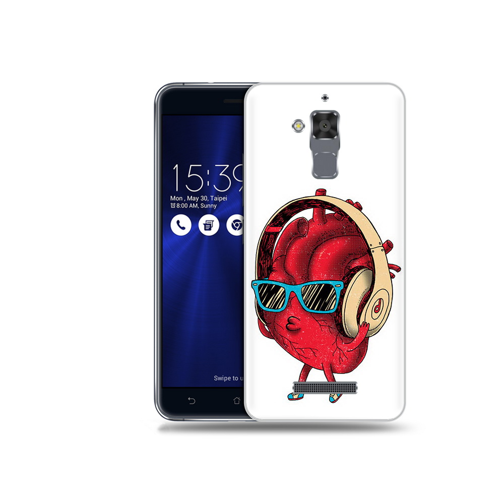 

Чехол MyPads Tocco для Asus ZenFone 3 Max (ZC520TL) слушай сердце, Прозрачный, Tocco