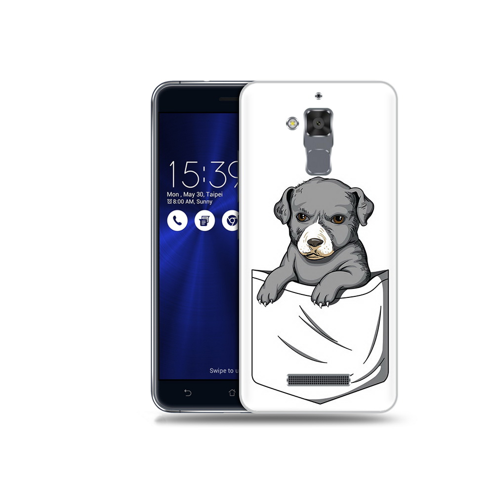 

Чехол MyPads Tocco для Asus ZenFone 3 Max (ZC520TL) собачка в кармане, Прозрачный, Tocco