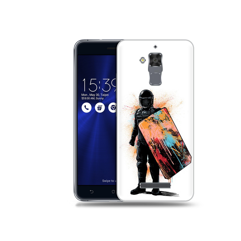 

Чехол MyPads Tocco для Asus ZenFone 3 Max (ZC520TL) солдат с красочным щитом, Прозрачный, Tocco