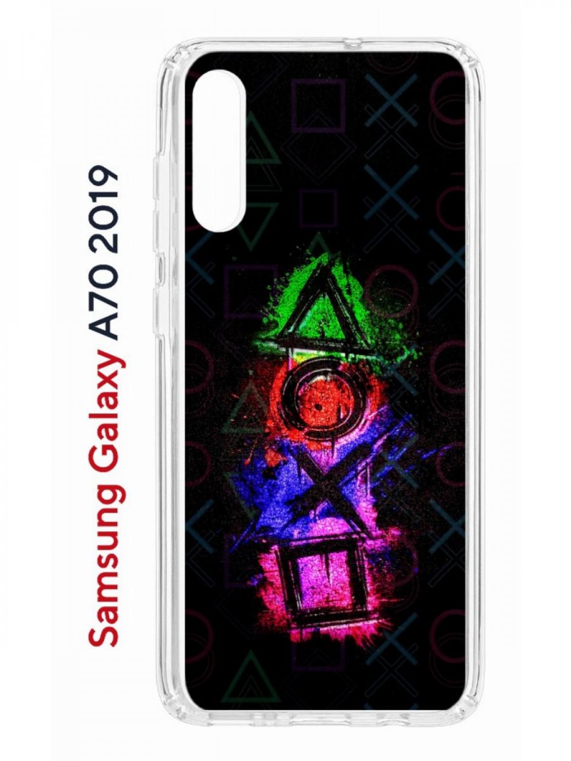 

Чехол на Samsung A70 с принтом Kruche Print Гейминг,противоударный бампер,с защитой камеры, Прозрачный;черный;красный;зеленый, Самсунг Галакси А70