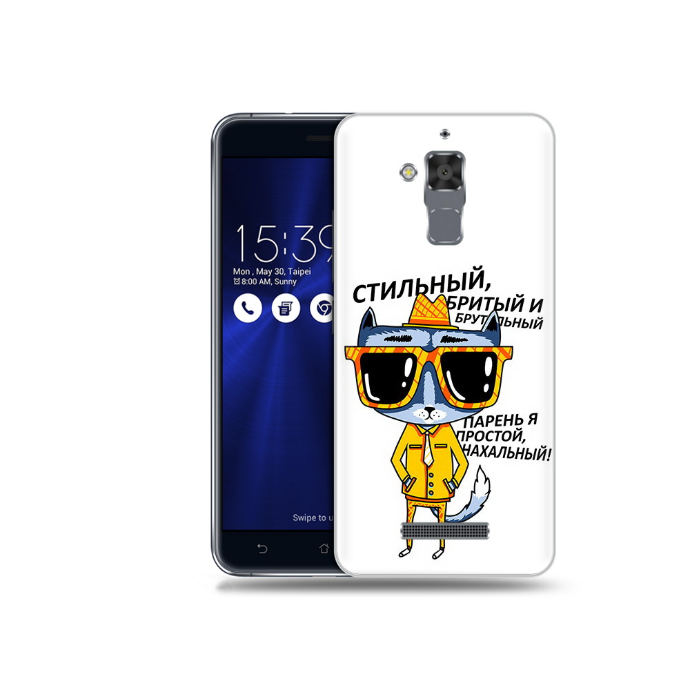 

Чехол MyPads Tocco для Asus ZenFone 3 Max (ZC520TL) стильный кот, Прозрачный, Tocco