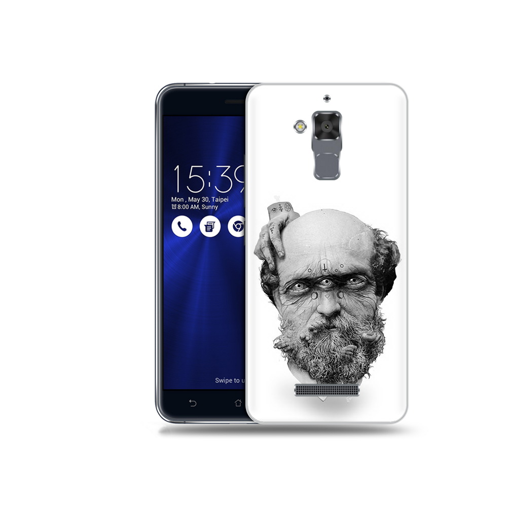 

Чехол MyPads Tocco для Asus ZenFone 3 Max (ZC520TL) страшный бородатый мужчина абстракция, Прозрачный, Tocco