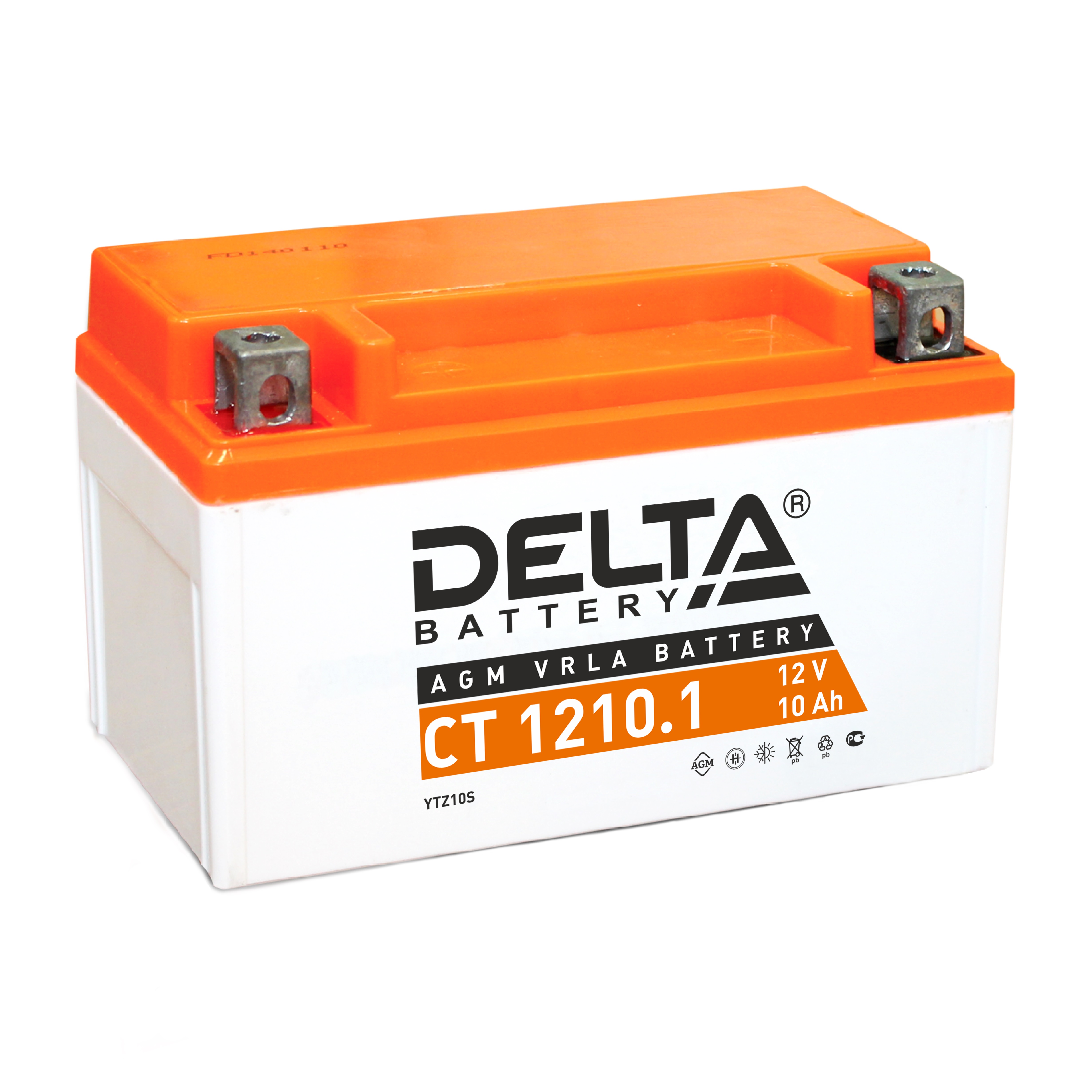 Аккумулятор автомобильный DELTA AGM CT 1208 8Ah ПП 110A (YT7B-BS, YT7B-4, YT9B-BS)