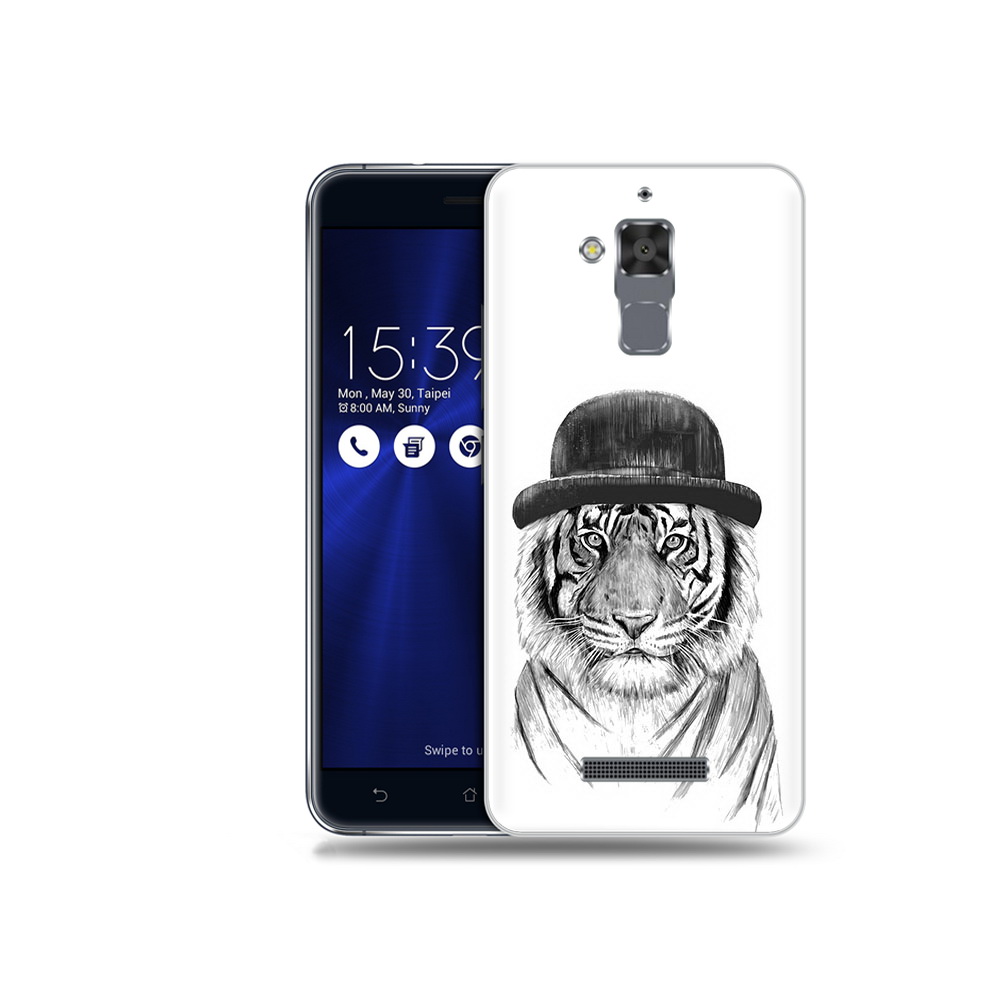 

Чехол MyPads Tocco для Asus ZenFone 3 Max (ZC520TL) тигр британец, Прозрачный, Tocco