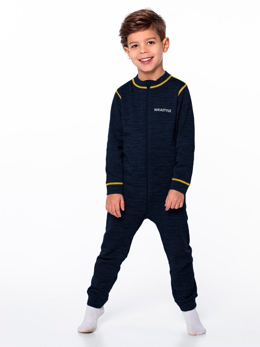 

Комбинезон детский NIKASTYLE 8т11024, синий меланж, 116, 8т11024