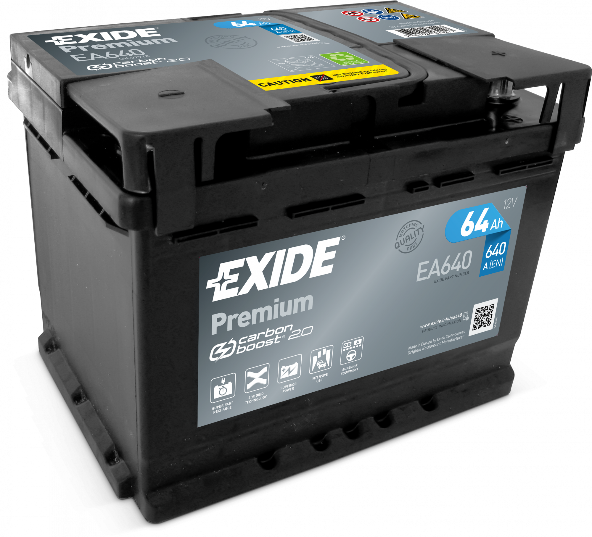 

Аккумулятор автомобильный EXIDE Premium EA722 72Аh ОП 720A (низкий), EXIDE 1