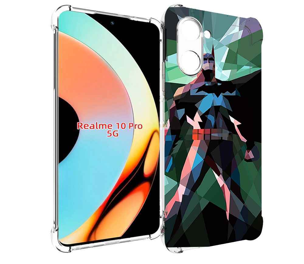 

Чехол бампер MyPads полигональный-бэтмен-арт для Realme 10 Pro п..., Прозрачный, Tocco