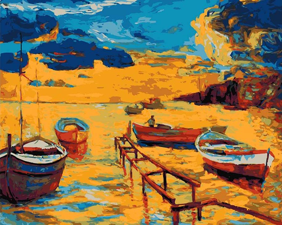 

Картина по номерам Артвентура Пейзаж с лодками, 40x50, Артвентура Пейзаж с лодками