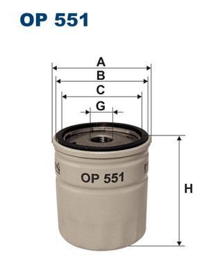

Фильтр масляный FILTRON OP551