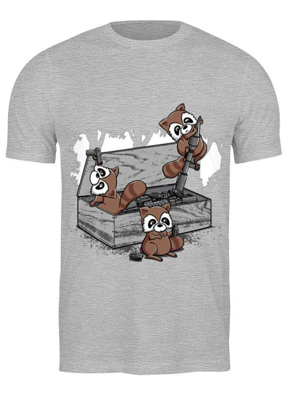 

Футболка мужская Printio Raccoon terrorist 0774471 серая 3XL, Серый, Raccoon terrorist 0774471