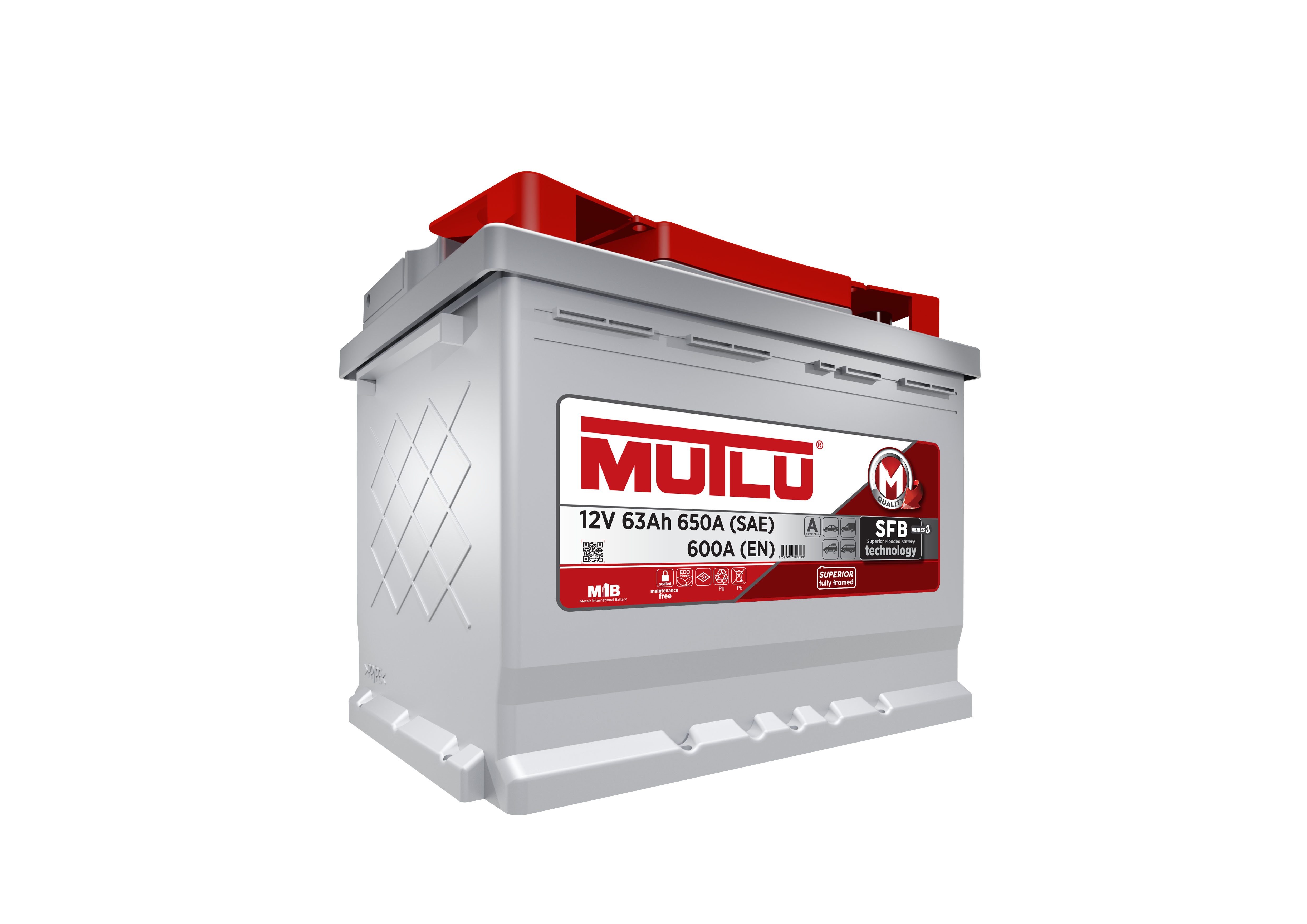 Аккумулятор автомобильный MUTLU (LB2.60.054.A) 60Ah ОП 540A низкий