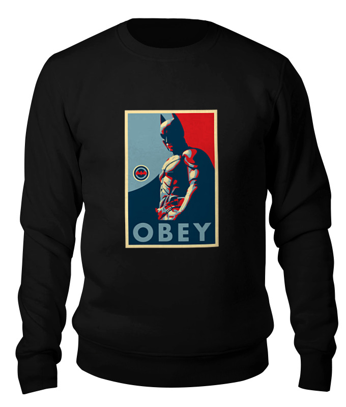 

Свитшот унисекс Printio Batman (obey) черный M, Batman (obey)
