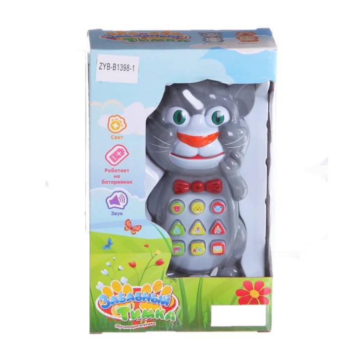

Обучающая игрушка кот Забавный Тимка, свет, рус. озвучка, BOX, арт. ZYB-B1398-1