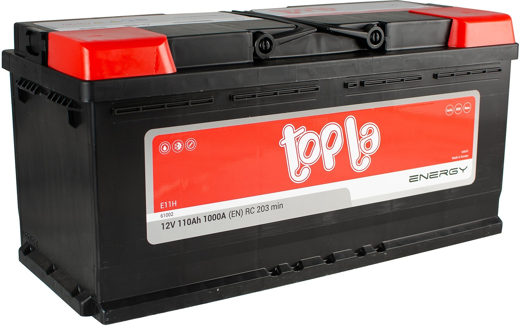 

Аккумулятор автомобильный Topla Energy E100H 100Ah ОП 900A (108400/60044) L5, Topla 1
