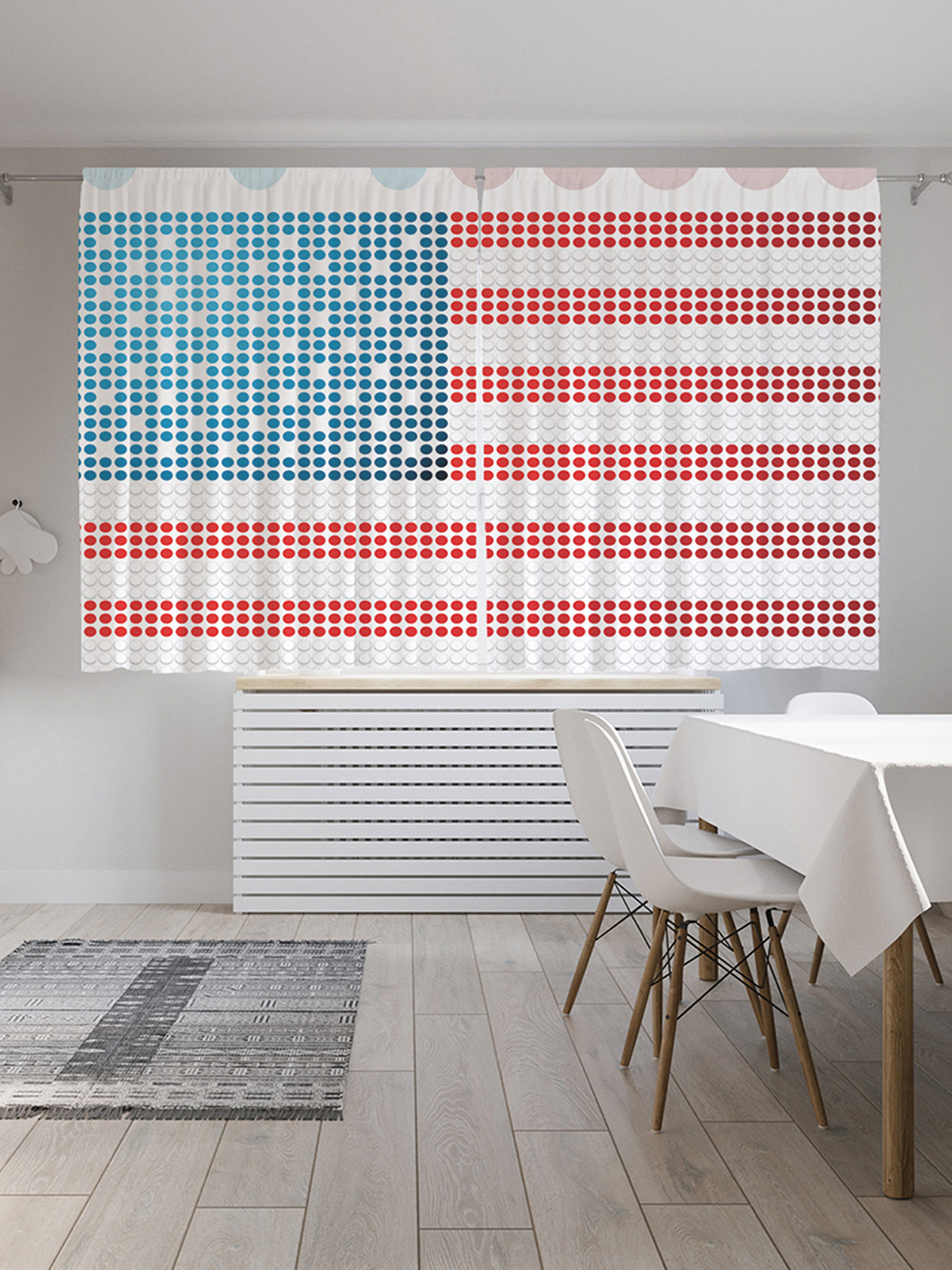 

Шторы с фотопечатью JoyArty "Флаг США" из сатена, 290х180 см