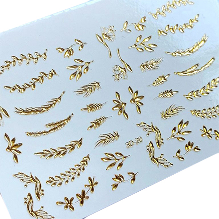

3D-слайдер Anna Tkacheva Gold Crystal №20 Листья. Веточки