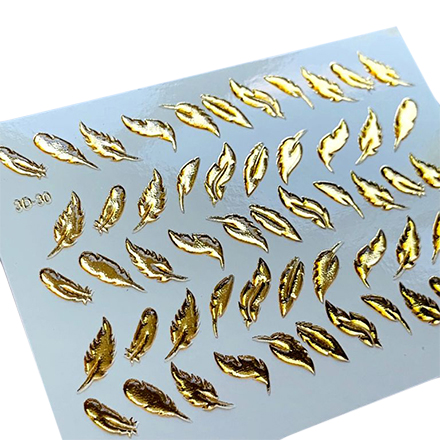 

3D-слайдер Anna Tkacheva Gold Crystal №30 Перья, Золотистый