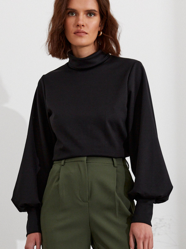 

Блуза женская EVA BERTEN А014 черная S, Черный, А014