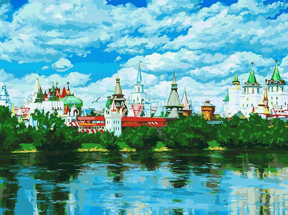 фото Картина по номерам белоснежка русское подворье, 30x40