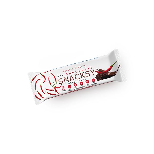 Батончик Snacksy Raw Chocolate с перцем чили 55 г